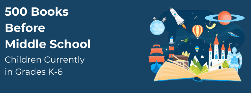 image of 500 books before middle school