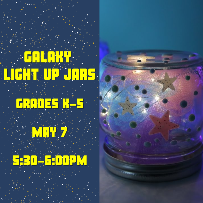 A jar containing tulle and fairy lights, creating a galaxy-like appearance.